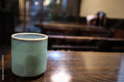 Hot Green Tea in Japanese Restaurant