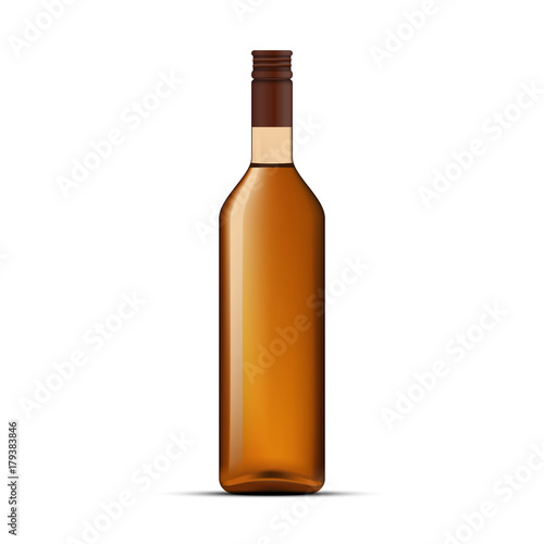 Whiskey bottle design, vector template, isolated on white