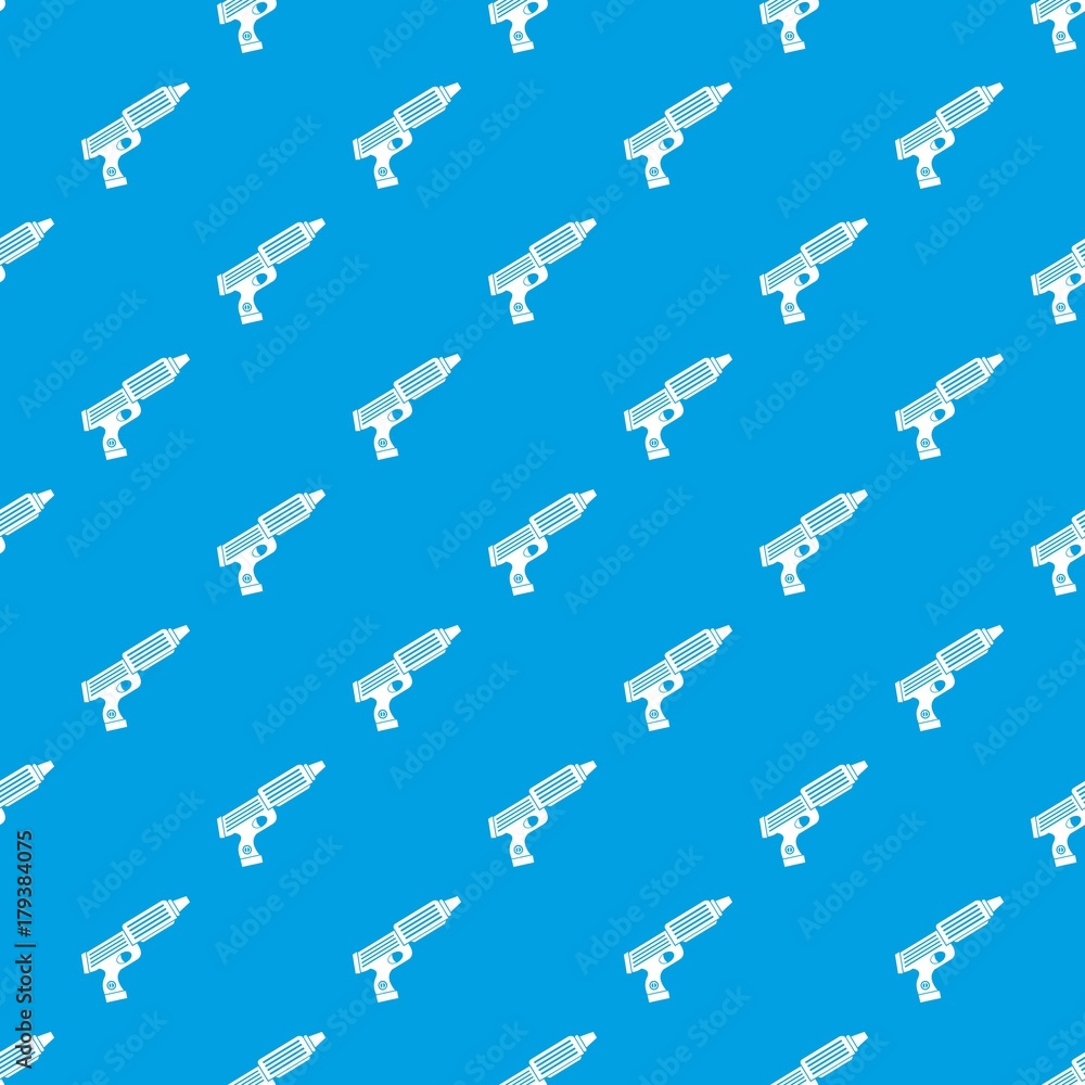 Plastic gun toy pattern seamless blue Plastic gun toy pattern seamless blue