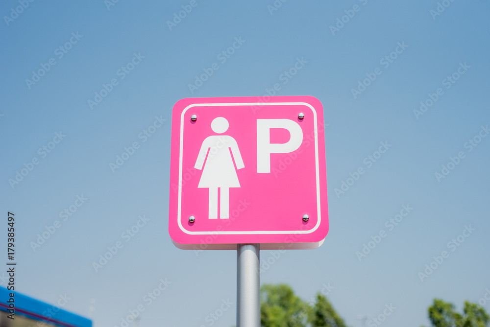 women parking symbol