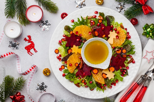 Christmas wreath salad