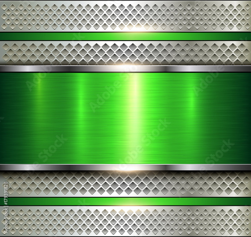Background metallic silver green