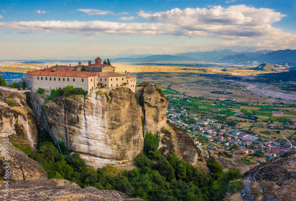 Meteora monastery built on rocks Meteora monastery built on rocks
