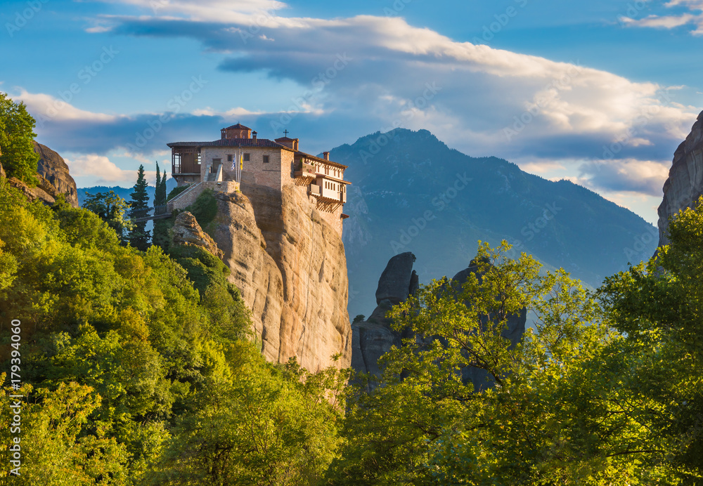 Meteora monastery built on rocks Meteora monastery built on rocks
