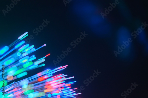 Fiber optics lights abstract background.