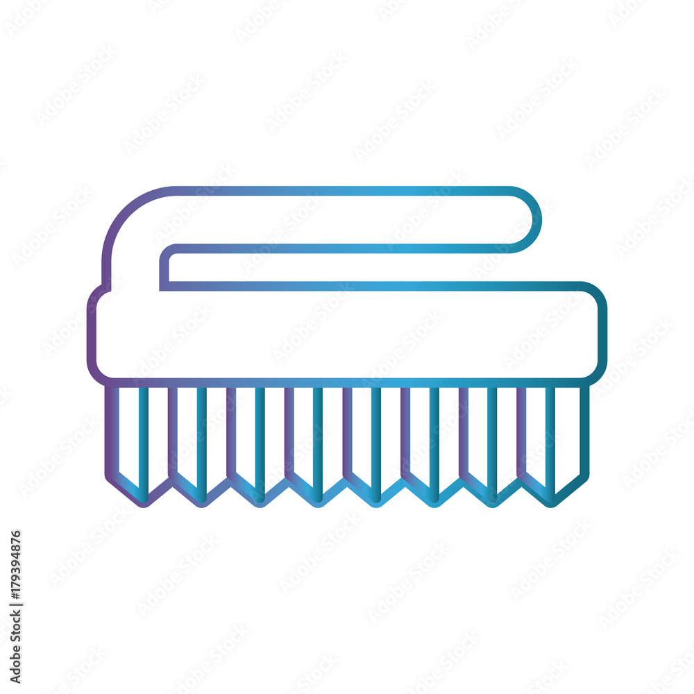 hand brush icon over white background vector illustration hand brush icon over white background vector illustration