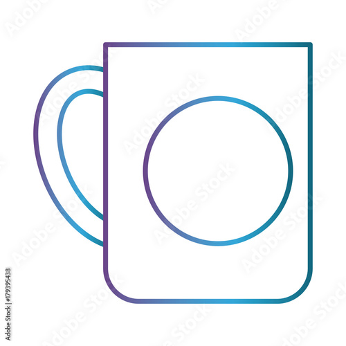 coffee mug icon over white background vector illustration