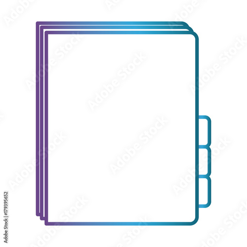 document folder icon over white background vector illustration