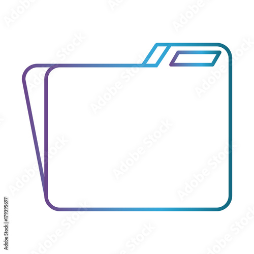 document folder icon over white background vector illustration
