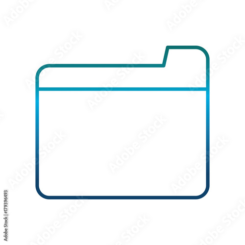 document folder icon over white background vector illustration