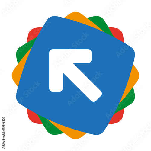 App Icon bunt - Pfeil - links oben