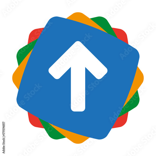 App Icon bunt - Pfeil - oben