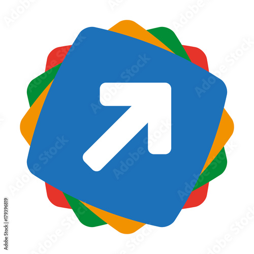 App Icon bunt - Pfeil - rechts oben
