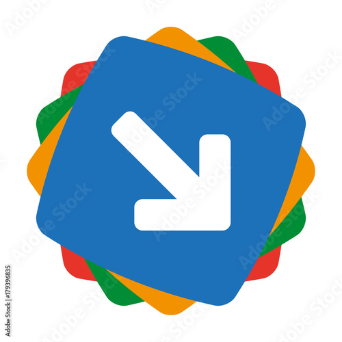 App Icon bunt - Pfeil - rechts unten