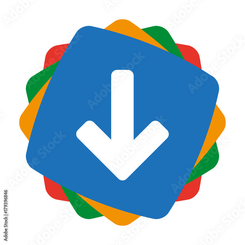 App Icon bunt - Pfeil - unten