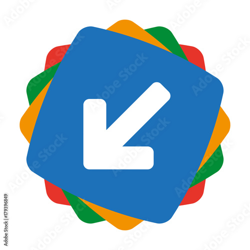 App Icon bunt - Pfeil - unten links