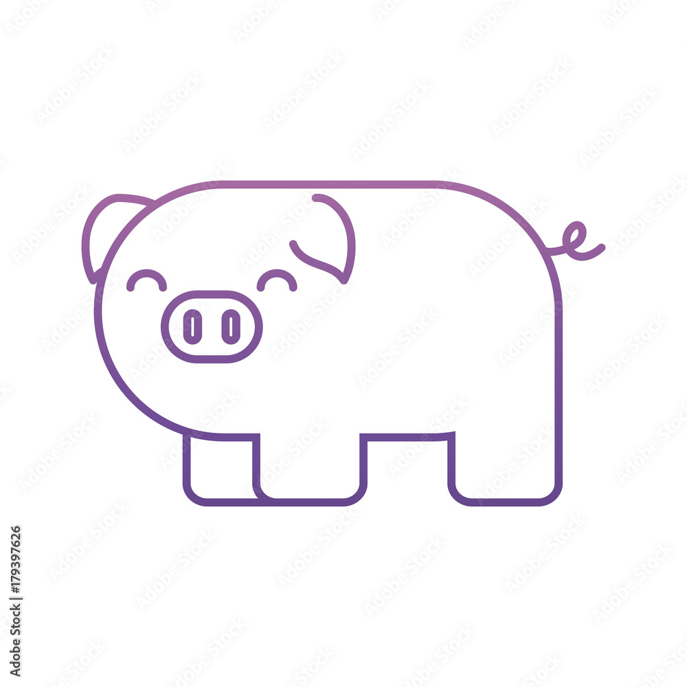 cute pig icon over white background vector illustration cute pig icon over white background vector illustration