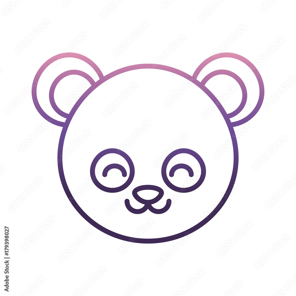 cute panda bear icon over white background vector illustration cute panda bear icon over white background vector illustration