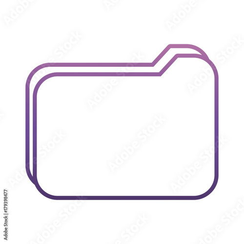 document folder icon over white background vector illustration