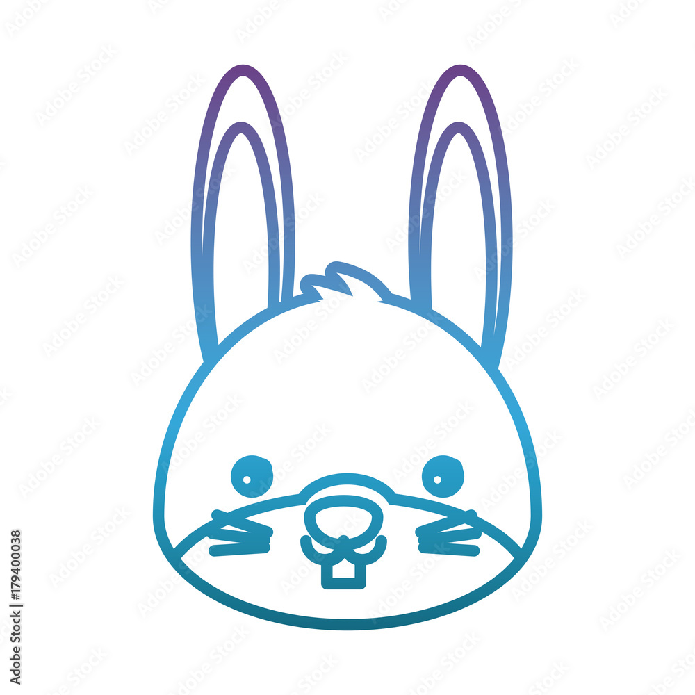cute rabbit icon over white background vector illustration cute rabbit icon over white background vector illustration