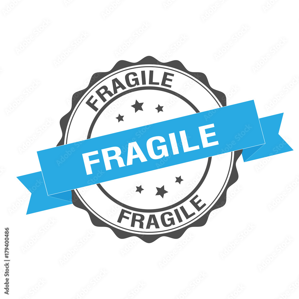 Obraz premium Fragile stamp illustration