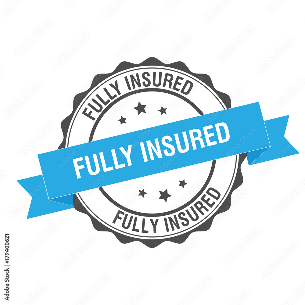 Obraz premium Fully insured stamp illustration