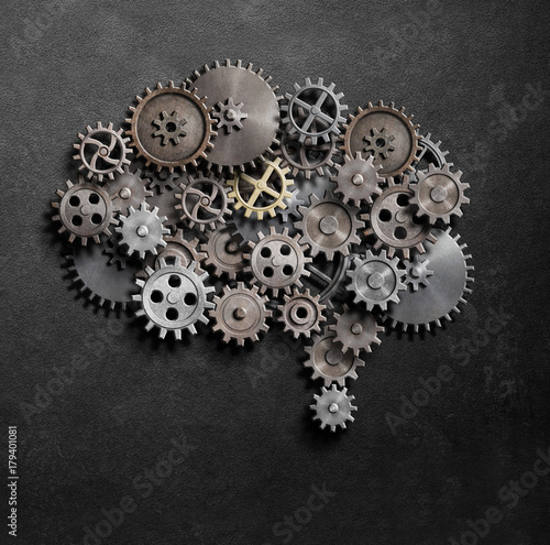 Brain gears and cogs model ...
