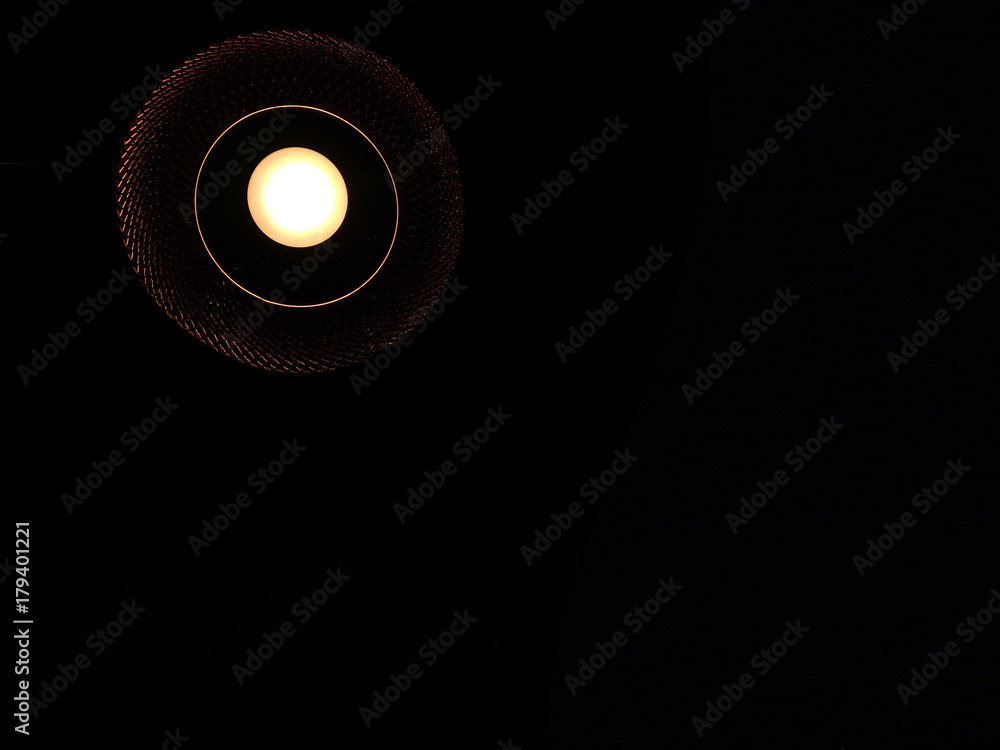 round Ceiling light on dark background round Ceiling light on dark background