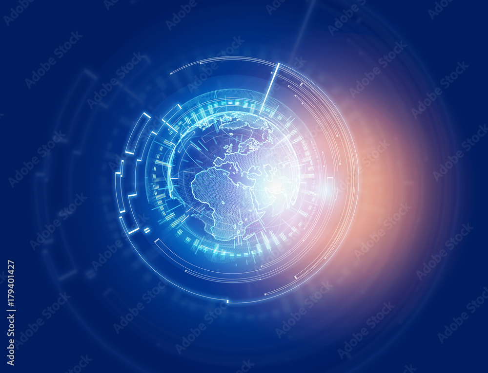 Stock exchange trading data information isolated on a uniform background