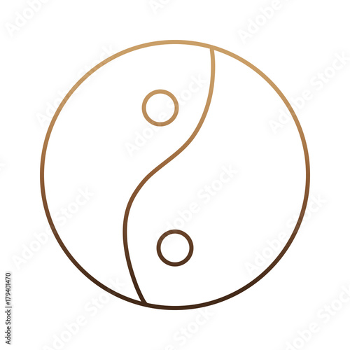 yin yang icon over white background vector illustration