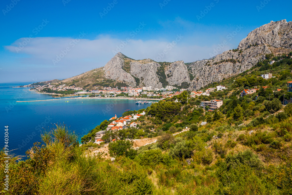 Landscape of the town Omis, Croatia. Dalmatia Coast. Landscape of the town Omis, Croatia. Dalmatia Coast.