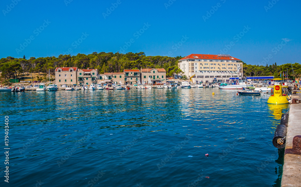 Boat dock. makarska city, Croatia