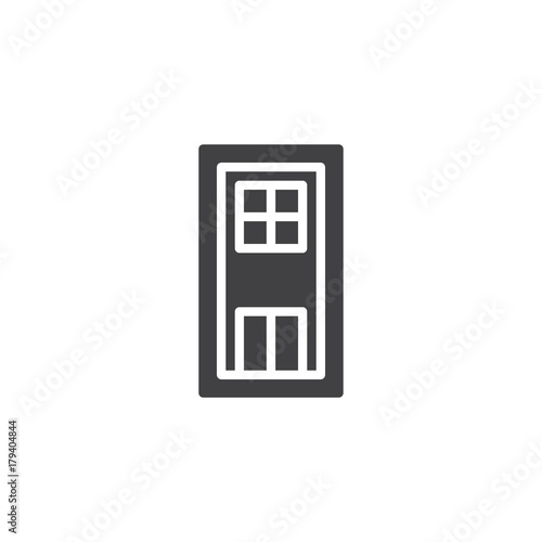 Door icon vector, filled flat sign, solid pictogram isolated on white. Doorway symbol, logo illustration.