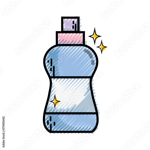 grated detergent liquid plastic bottle to clean house