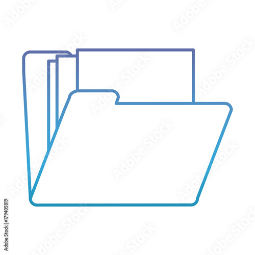 document folder icon over white background vector illustration