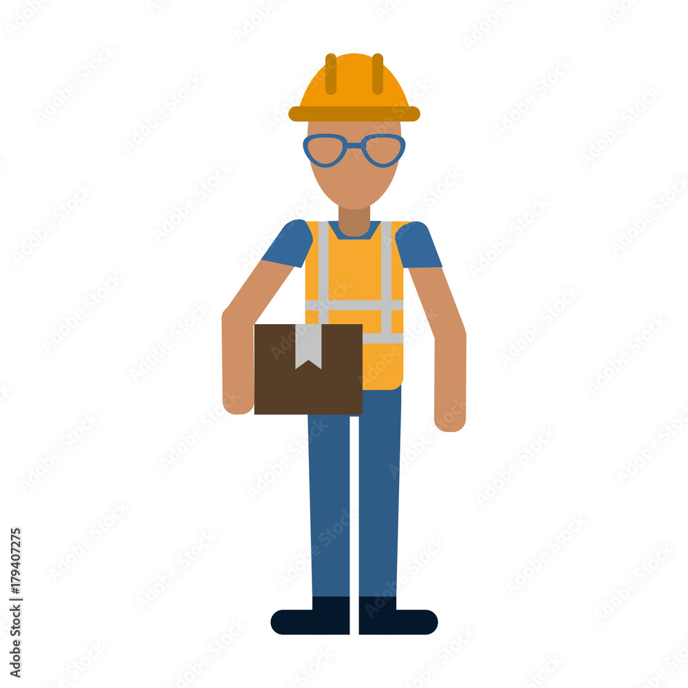 Worker avatar full body icon vector illustration graphic design Worker avatar full body icon vector illustration graphic design