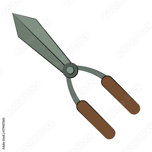 Garden shears tool icon vector illustration graphic design