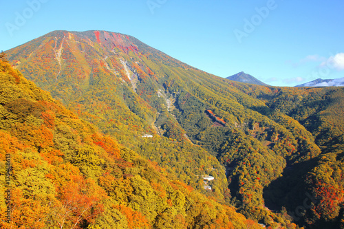 Colorful of Mountain in Autumn Season ,Nikko ,Japan.