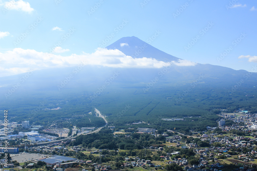 Aerial view of Mt.Fuji ,Japan.