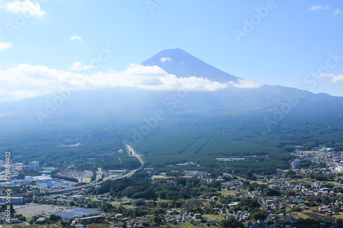 Aerial view of Mt.Fuji ,Japan.