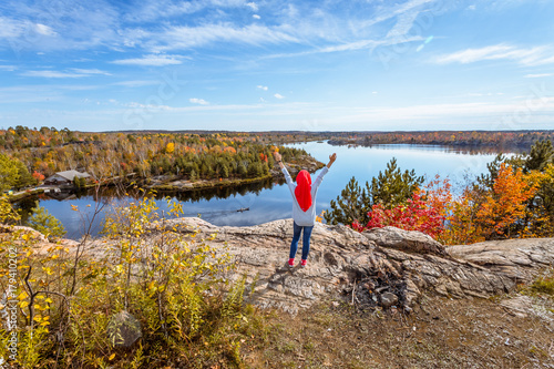 A Canadian muslim enjoying view from top of the hill