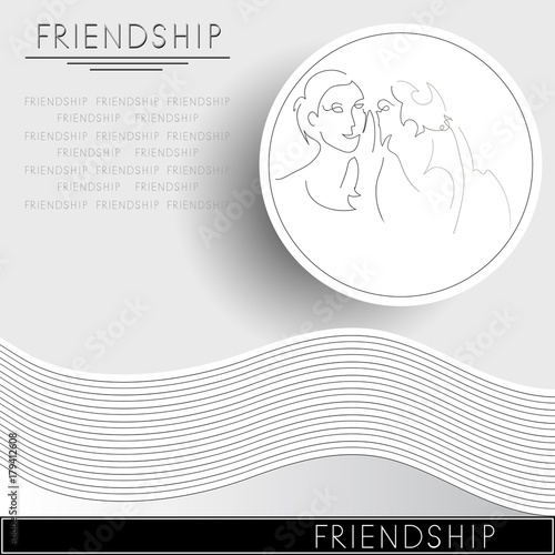Graphic illustration with human relation 18