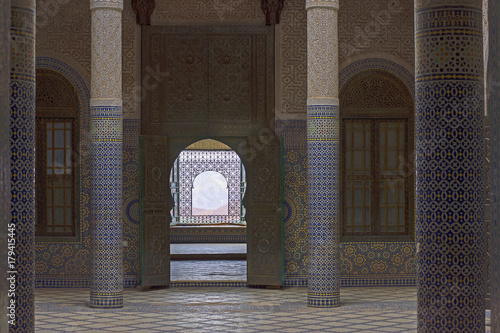 Telouet Kasbah palace building inside