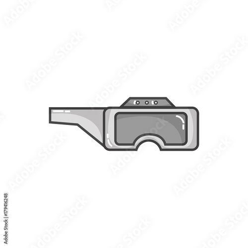 grayscale 3d glasses technology object to entertainment