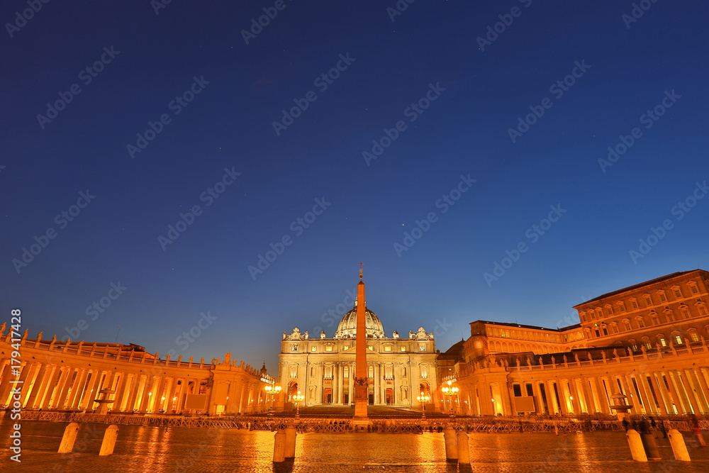 View of Saint Peters Square in Vatican, Rome
