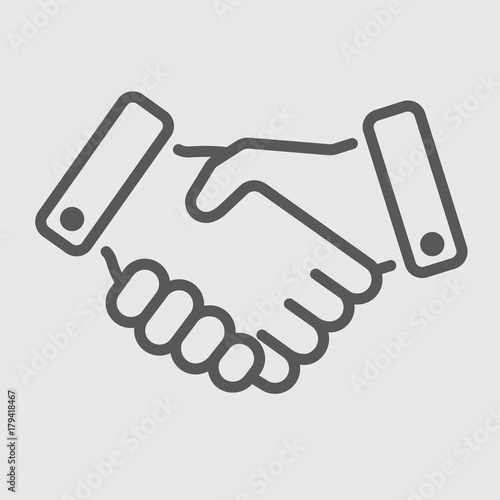 Handshake line icon