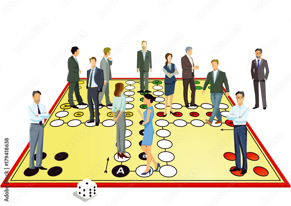 Mensch ärgere dich nicht, Konzept illustration Stock-Vektorgrafik