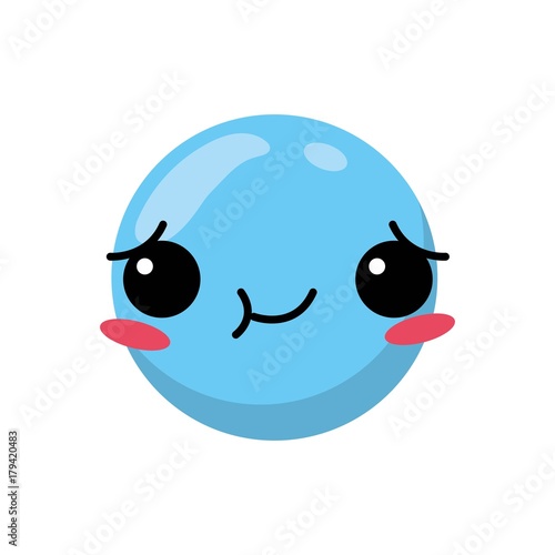 Isolated blue emoticon design