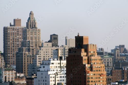 A view of NYC buildings and partial skyline
