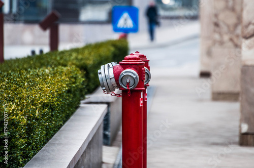 Fire hydrant on the street photo
